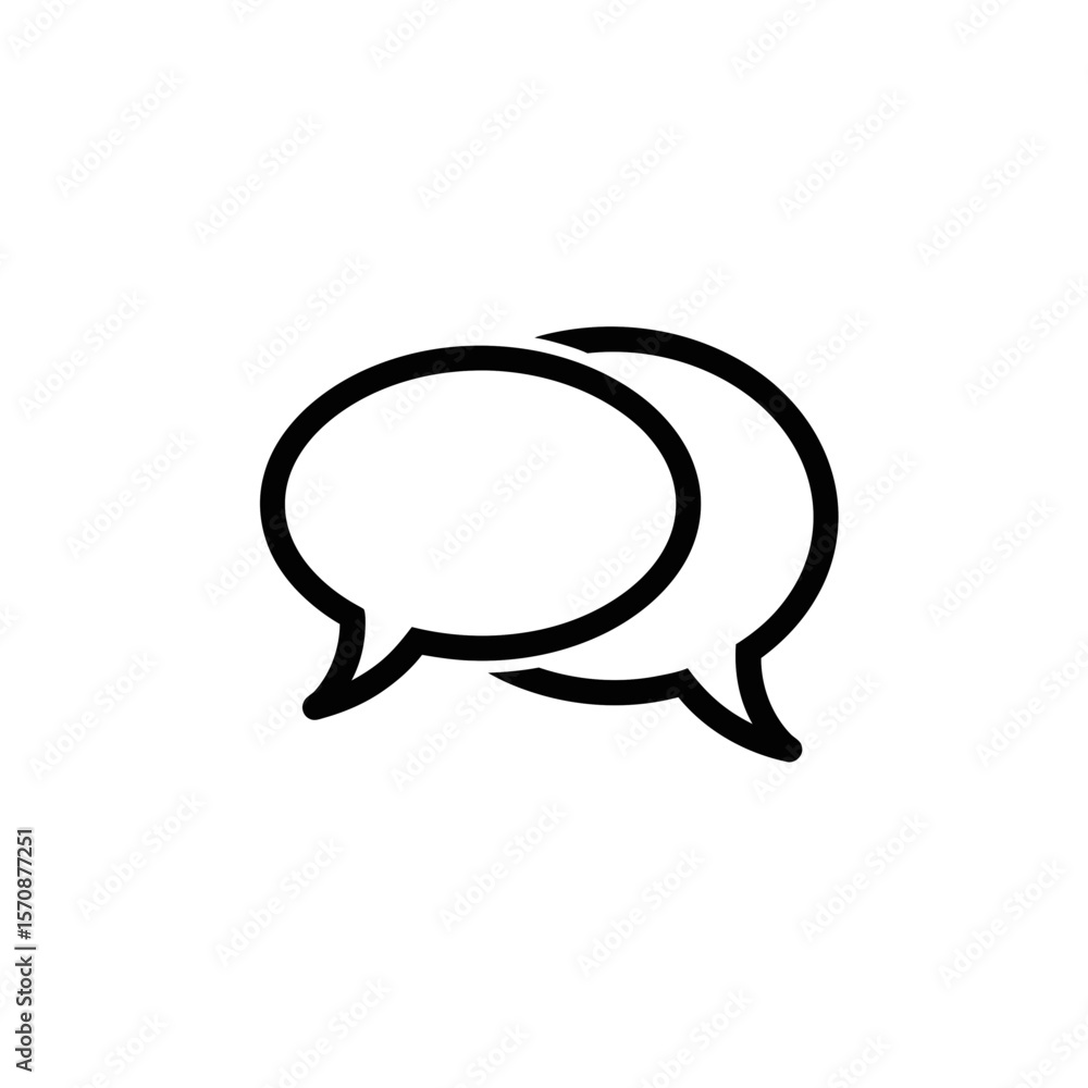 Speech bubbles icon representing communication and conversation Speech bubbles icon representing communication and conversation