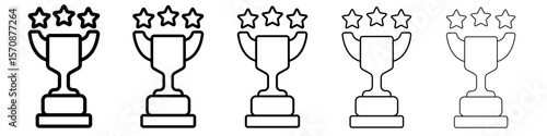 Trophy icon outline simple illustration isolated