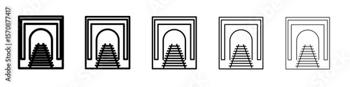 Tunnel mining industry icon outline simple illustration isolated
