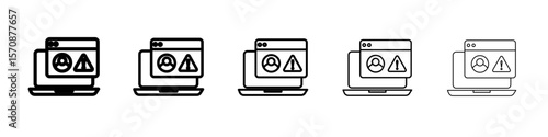 Unauthorized Access icon outline simple illustration isolated