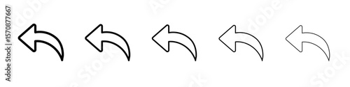 Free Download Undo arrow sign icon outline simple illustration isolated - GFXLoad
