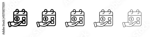Unlimited PTO icon outline simple illustration isolated