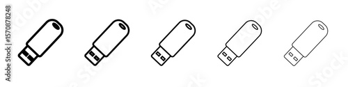 Usb Drive icon outline simple illustration isolated