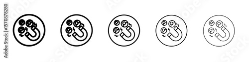 User Engagement icon outline simple illustration isolated