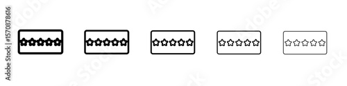 VIP card icon outline simple illustration isolated