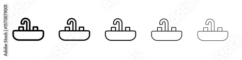 washbasin icon outline simple illustration isolated