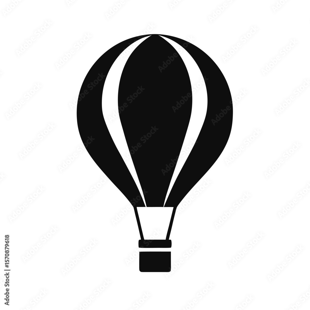 Obraz premium Minimalist balloon floating icon for air journey tourism and scenic ride experience
