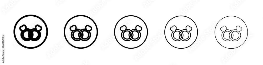 Wedding ring icon outline simple illustration isolated Wedding ring icon outline simple illustration isolated