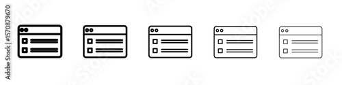 Website icon outline simple illustration isolated