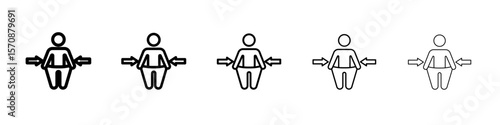 Weight loss icon outline simple illustration isolated