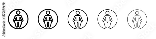 Weight loss icon outline simple illustration isolated