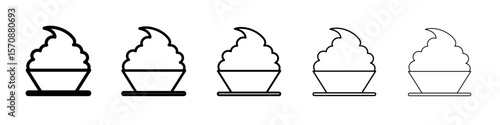 Yogurt icon outline simple illustration isolated