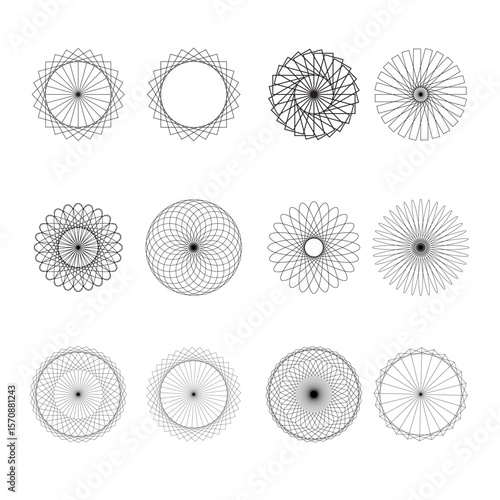 Abstract geometric pattern circles