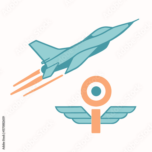 Modern Jet Fighter Aircraft Taking Off