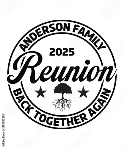 anderson family reunion back together again 2025 t-shirt design