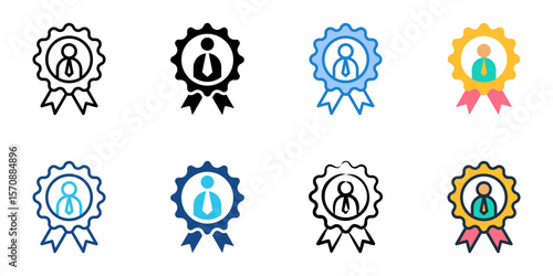 Professionalism icon set multiple style collection 
