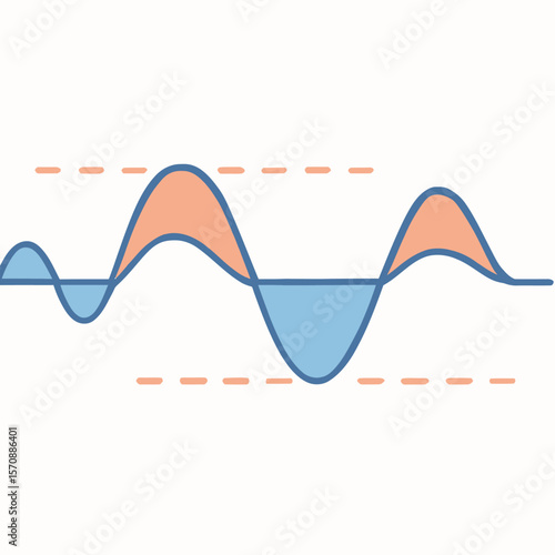 Colorful Minimal Sine Wave Graph For Data Analytics