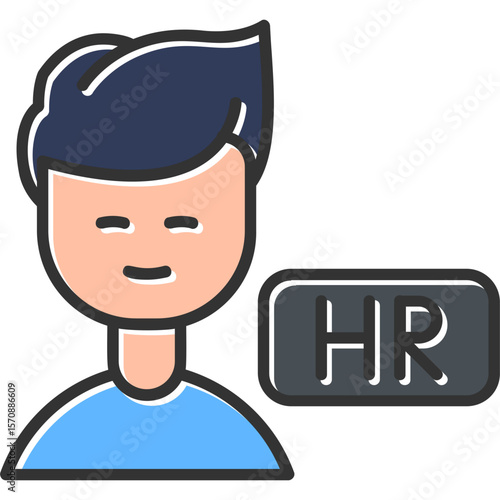 Hr Manager Vector Icon Design
