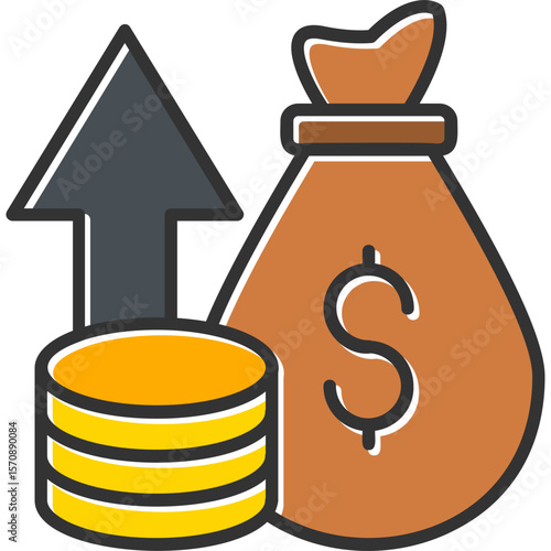 Profit Vector Icon Design