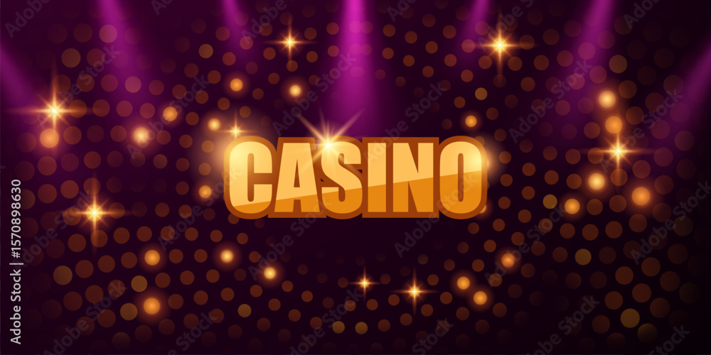Obraz premium casino background vector illustration for gambling poster banner elegant design