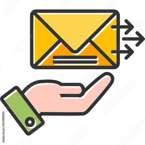 Send Mail Vector Icon Design
