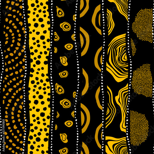 Hand drawn abstract african pattern ethnic background african style textile banner wallpaper wrapping. Seamless vector pattern