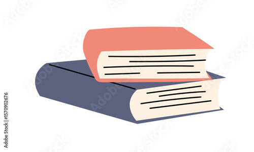 Wallpaper Mural Minimalist closed blue and pink books. vector illustration Torontodigital.ca