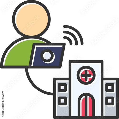 Hospital Vector Icon Design