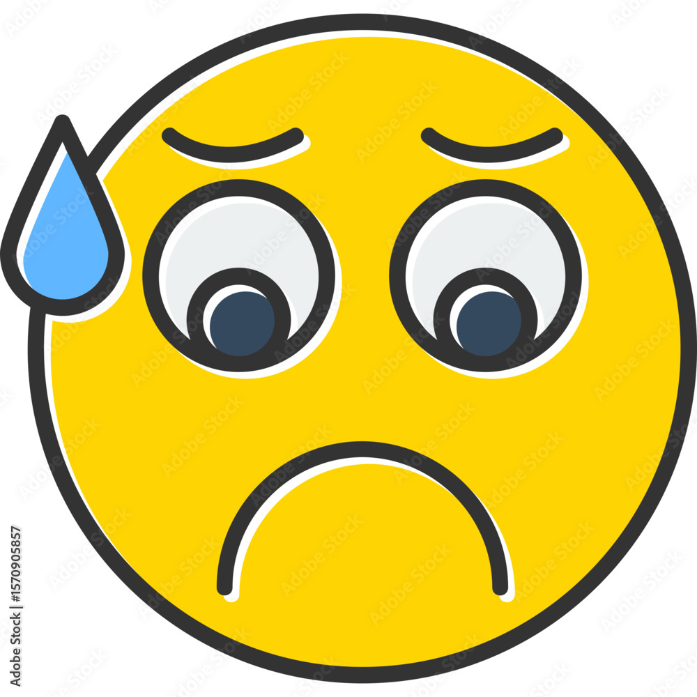 Fototapeta premium Worried Vector Icon Design