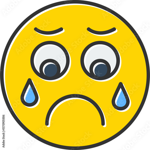 Sad Vector Icon Design
