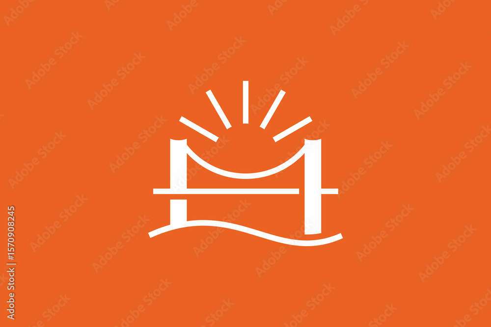 Obraz premium Sun Bridge Logo