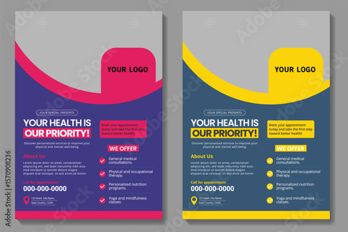 Modern medical banner for social media post template