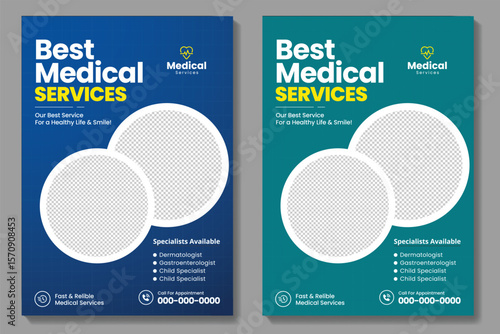 Modern medical banner for social media post template