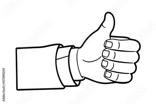 Hand Gesture Approval Positive Feedback Thumbs Up Sign Success Concept