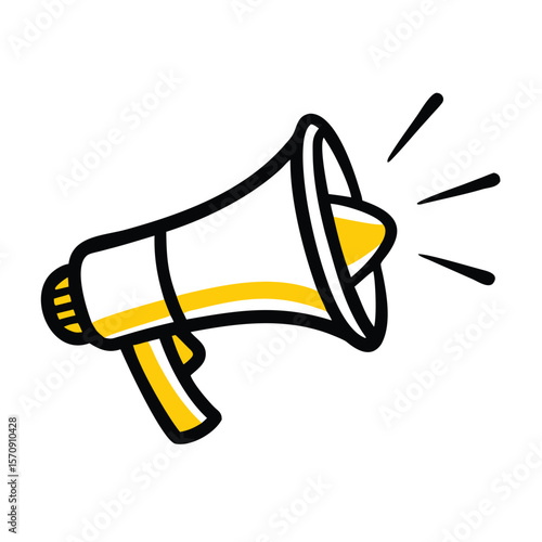 A megaphone for announcements isolated on white background