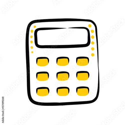 A calculator isolated on a white background for calculations