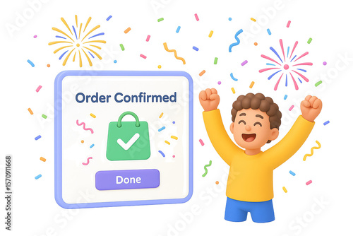 Isolated Ecommerce Online Shop 3D Render Icon Illustration