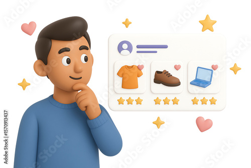Isolated Ecommerce Online Shop 3D Render Icon Illustration