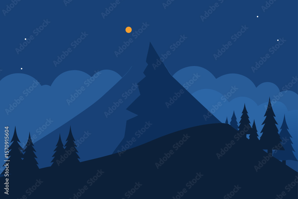 Obraz premium winter landscape with mountains and snow