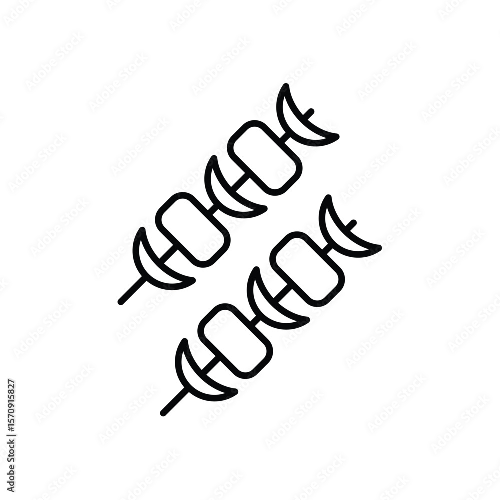 Obraz premium Brochette Vector icon