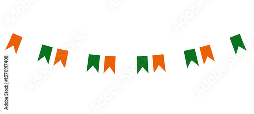 Indian Republic Day Flag bunting banner, Indian Independence day Bunting Flag Banner, Indian Flag Festive Bunting with Orange, White, and Green Flags, Indian Flag Indian Bunting Flag Banner