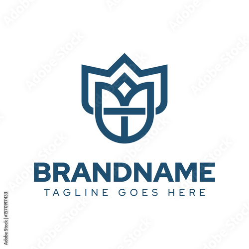 Tulip Crown Logo, symbolizing beauty, elegance, and royal distinction