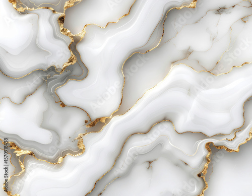 
Abstract Marble Texture Seamless Pattern with Gold Veins