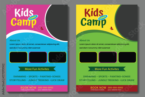 Coding, computer programming and kids technology educational editable social media post, banner, ad template, Kid technology class promotional advertisements and social media square flyer poster story