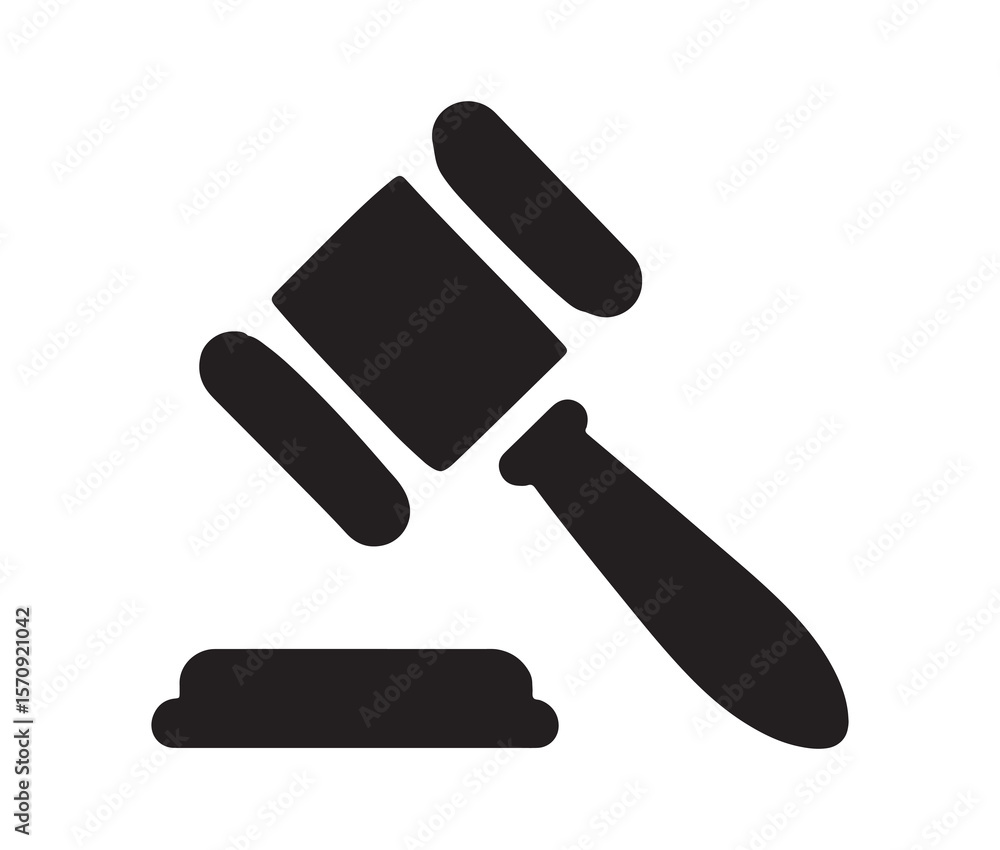 Judge gavel vector icon design. Judge gavel vector icon design.