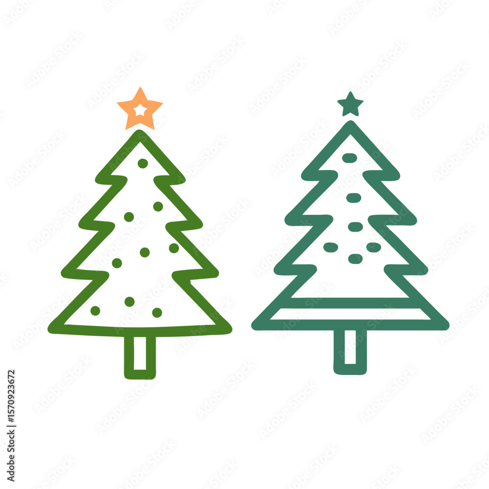 Fototapeta premium christmas tree vector illustration