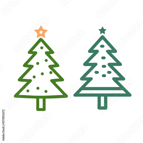 christmas tree vector illustration