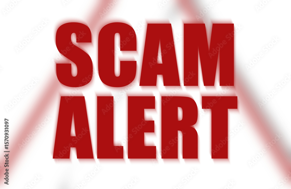 Fototapeta premium Urgent Scam Alert Protect Yourself from Online Fraud