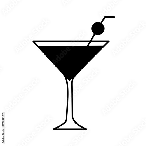 Cocktail drink icon vector