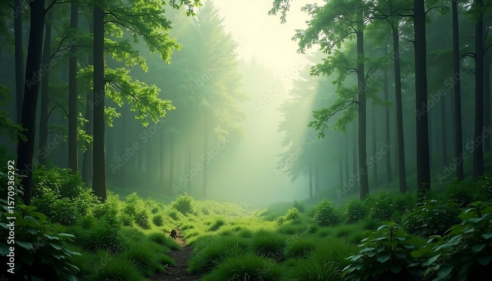 Obraz premium morning in the forest
